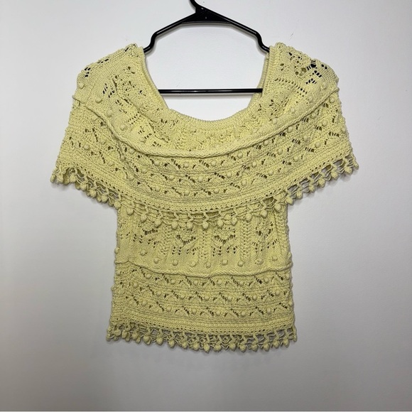Zara Lemon Off-Shoulder Sweater - Picture 3 of 5